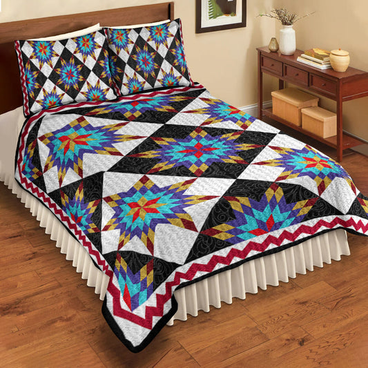 Native American Lone Star Pattern Quilt Bedding Set TN240509D