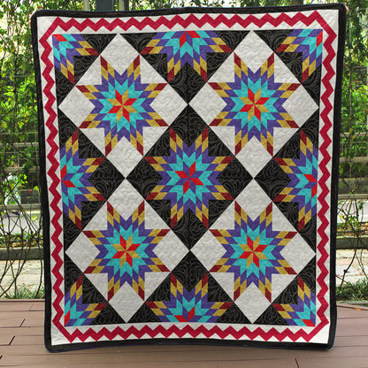 Native American Lone Star Pattern Quilt Blanket TN240505D