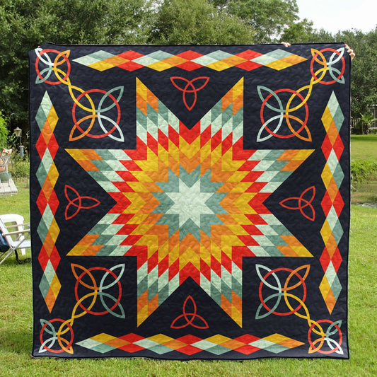 Native American Lone Star Quilt Blanket HN250501M