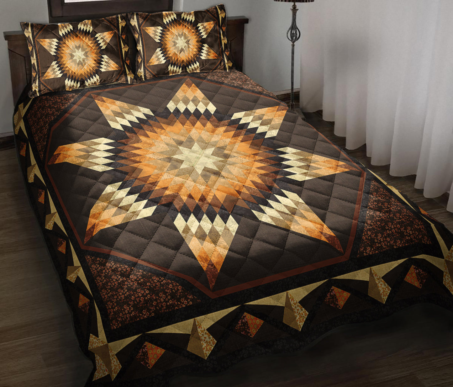 Native American Lone Star Quilt Bedding Set TN250509D