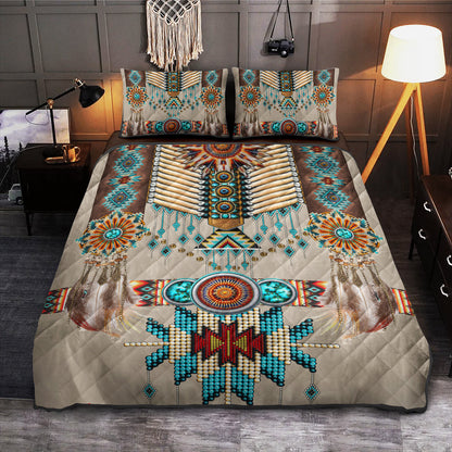 Native American Inspired Ornaments Quilt Bed Sheet TL100905Q