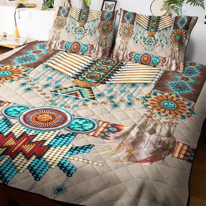 Native American Inspired Ornaments Quilt Bed Sheet TL100905Q