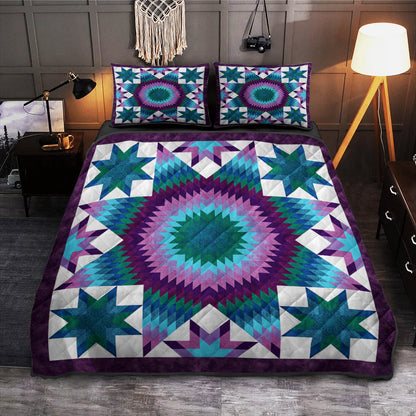 Native American Inspired Purple Star Bird Quilt Bedding Set TL260509Y