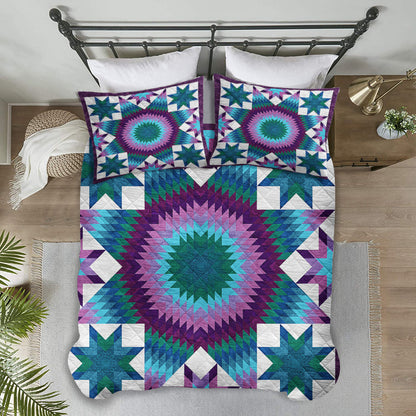 Native American Inspired Purple Star Bird Quilt Bedding Set TL260509Y