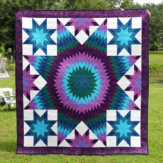 Native American Inspired Purple Star Art Quilt TL260504Y