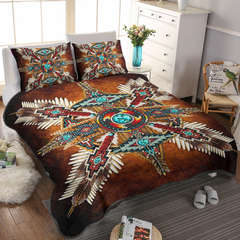 Native American Inspired Quilt Bed Sheet TL070909