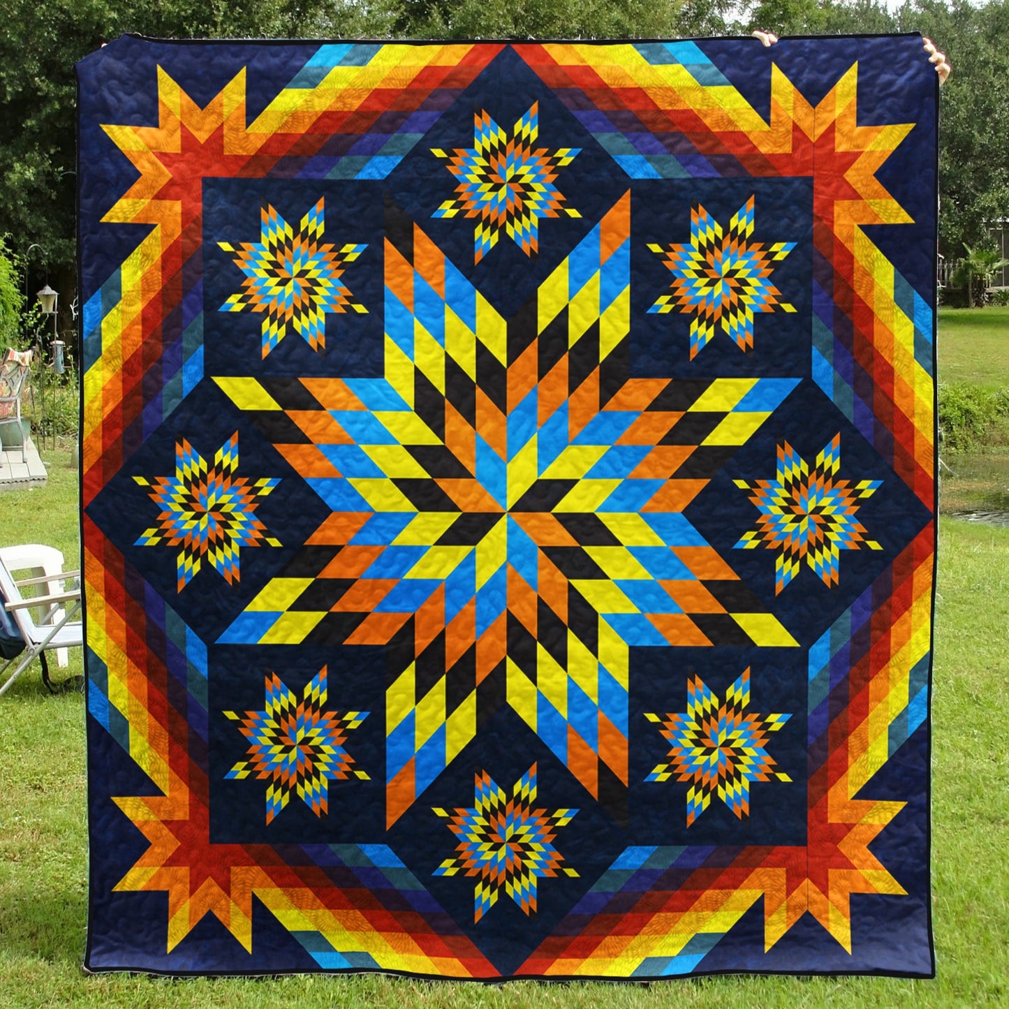 Native American Inspired Star Art Quilt HM28072301BL