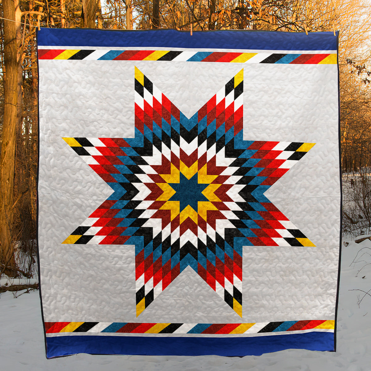 Native American Inspired Star Art Quilt HM02082303BL