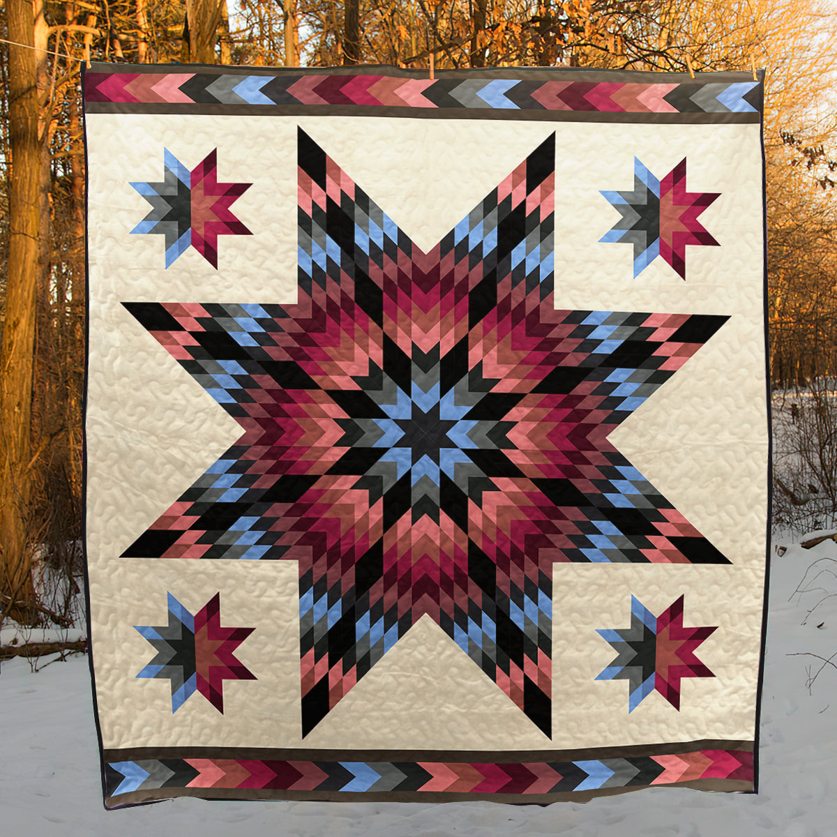 Native American Inspired Star Art Quilt HM11082301BL