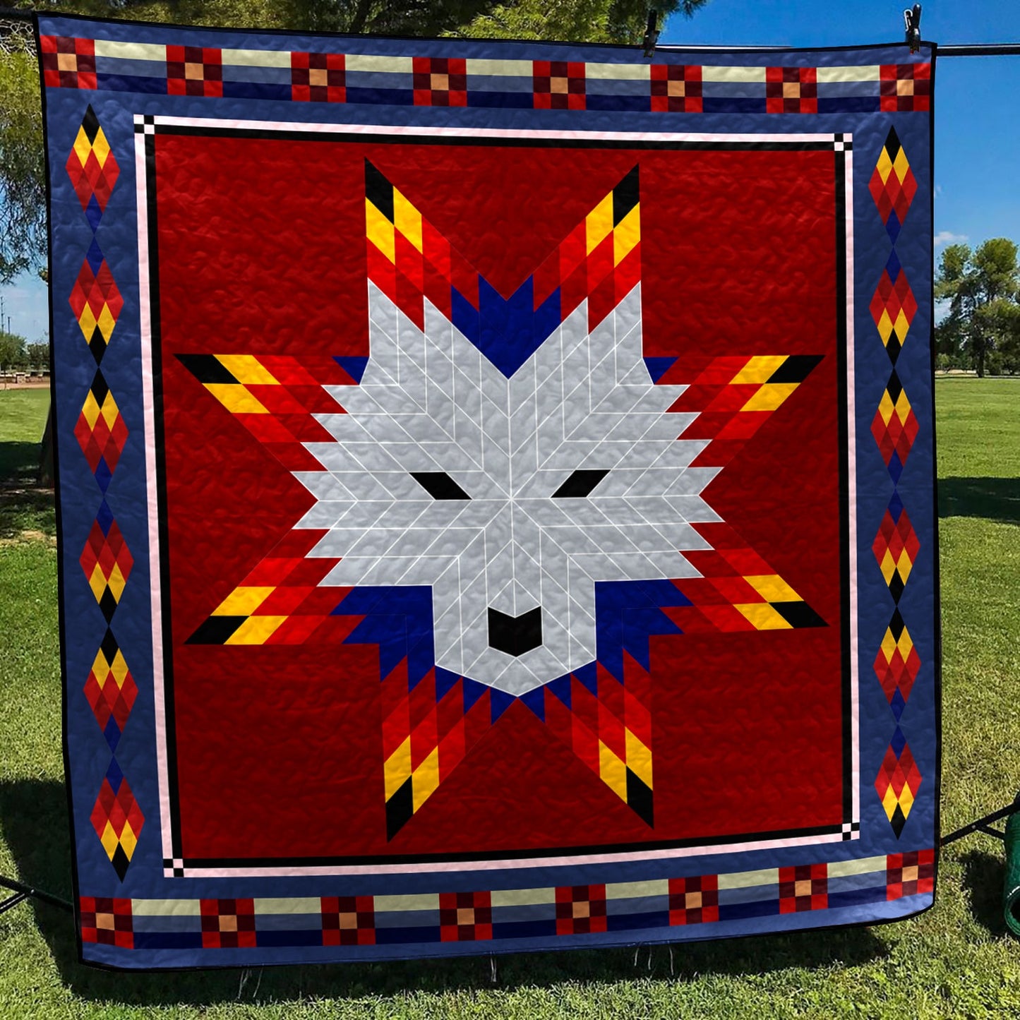 Native American Inspired Star Art Quilt HM08082301BL