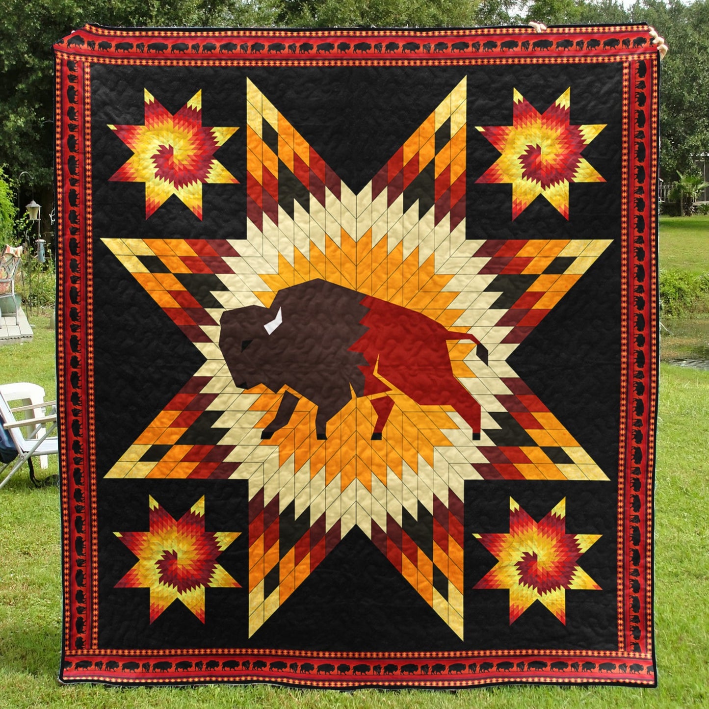 Native American Inspired Star Art Quilt HM28072302BL