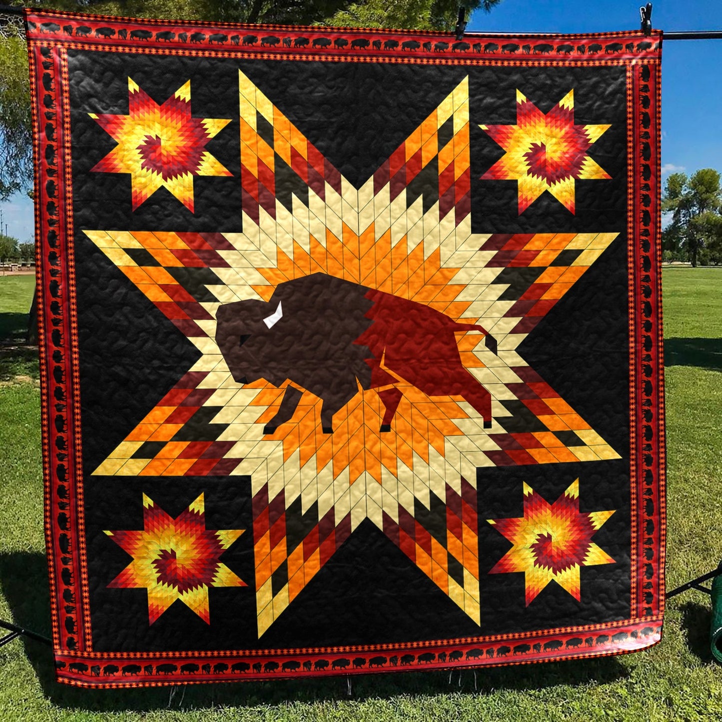 Native American Inspired Star Art Quilt HM28072302BL