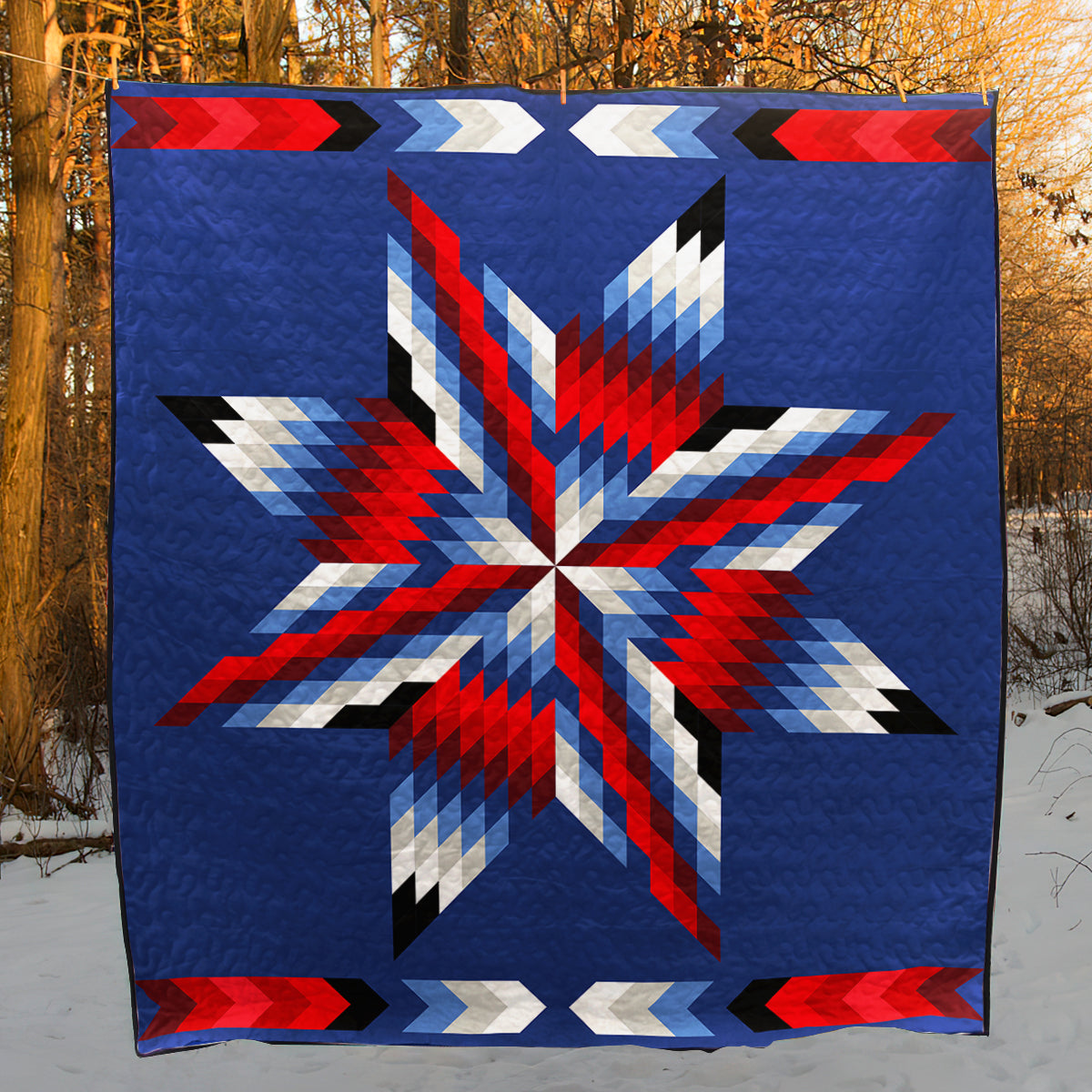 Native American Inspired Star Art Quilt HM11082302BL