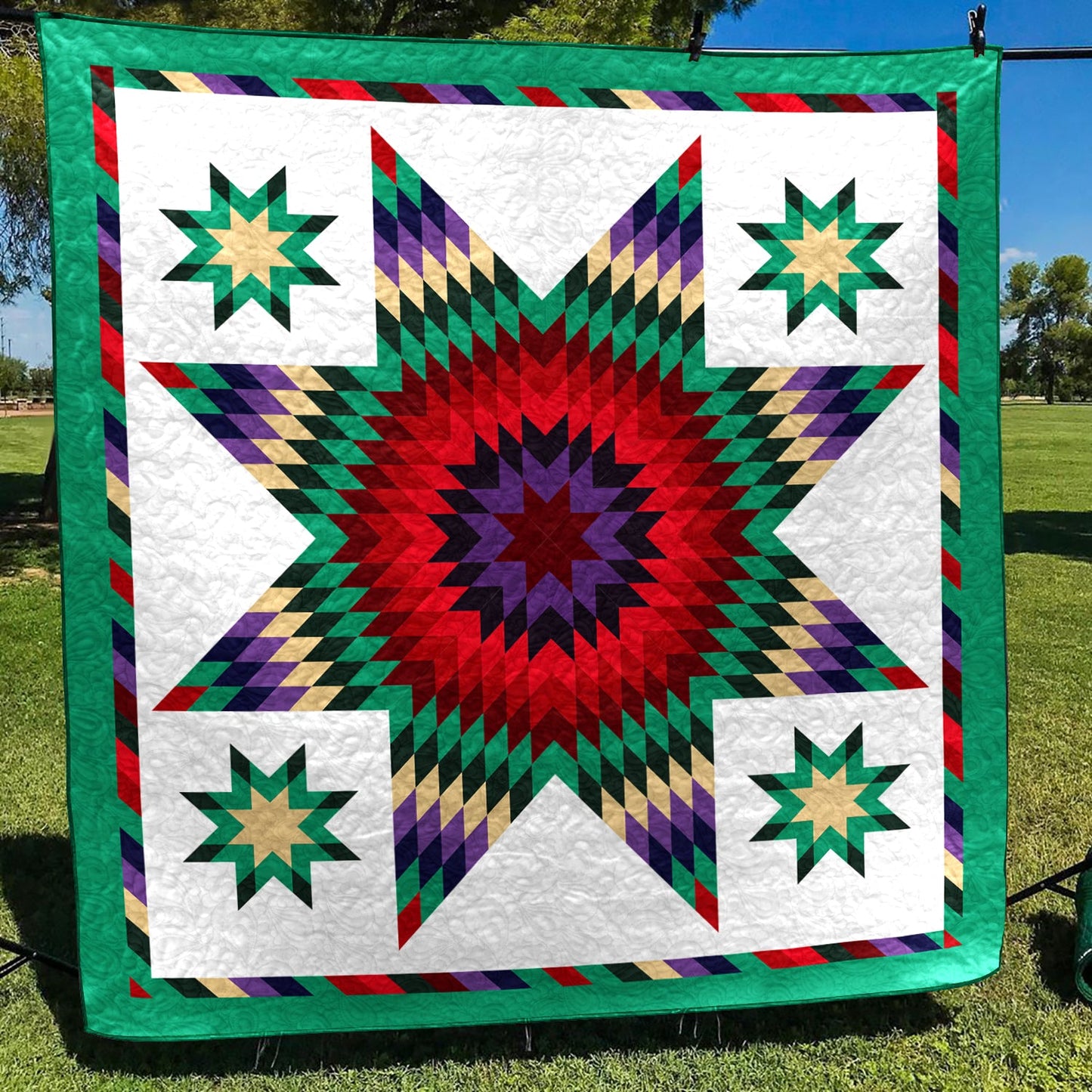 Native American Inspired Star Art Quilt HM04082302BL