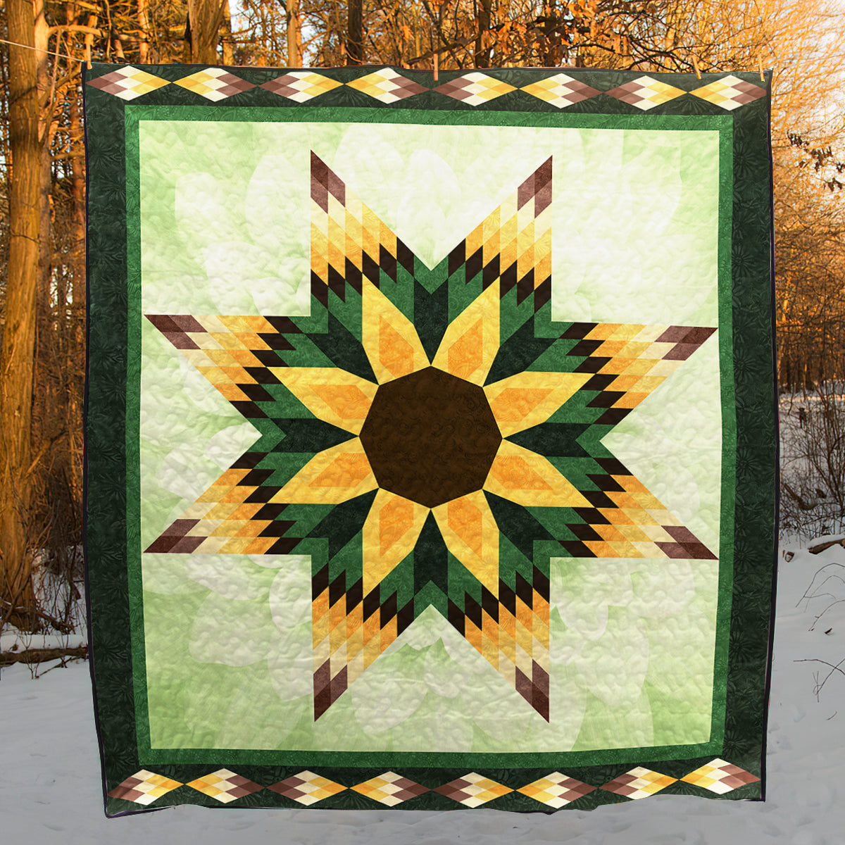 Native American Inspired Star Art Quilt HM07082303BL