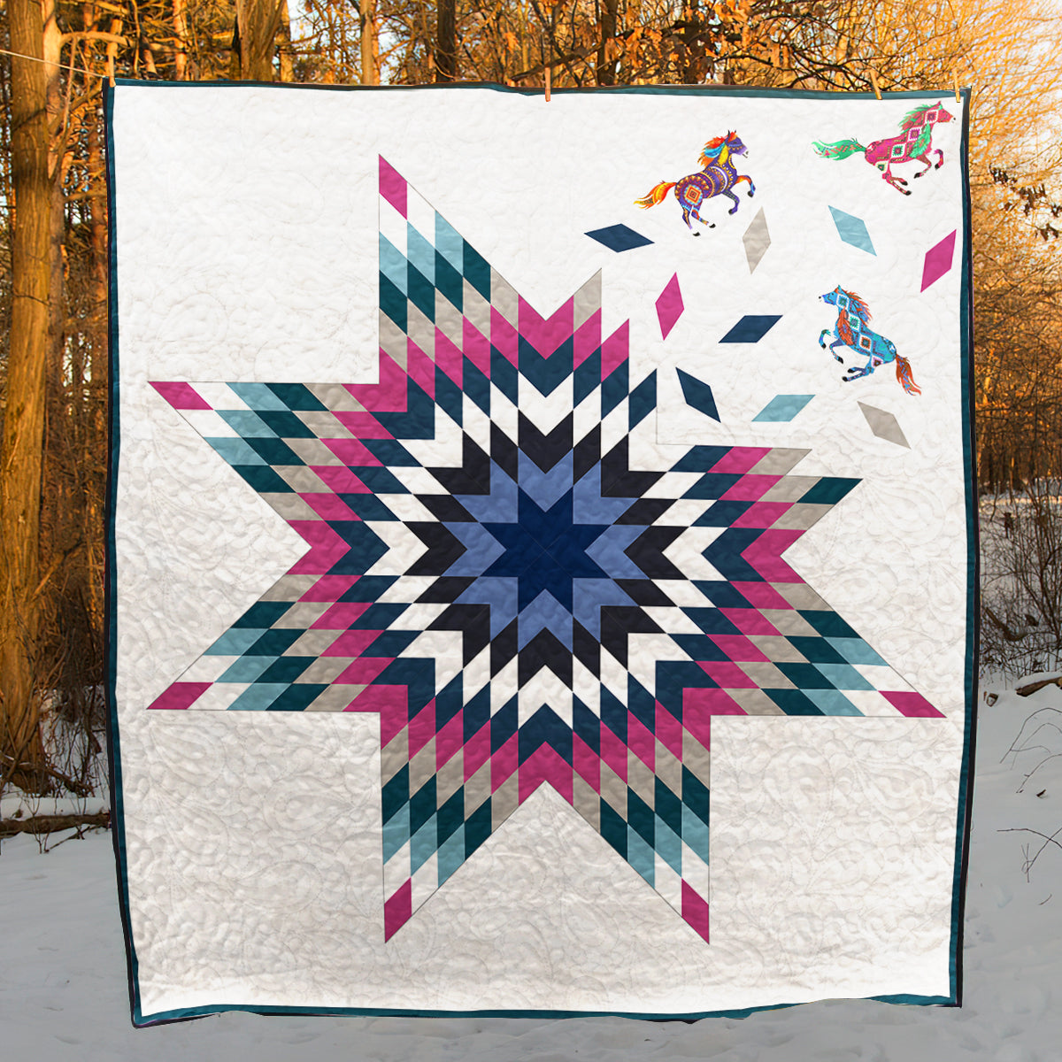 Native American Inspired Star Art Quilt HM08082303BL