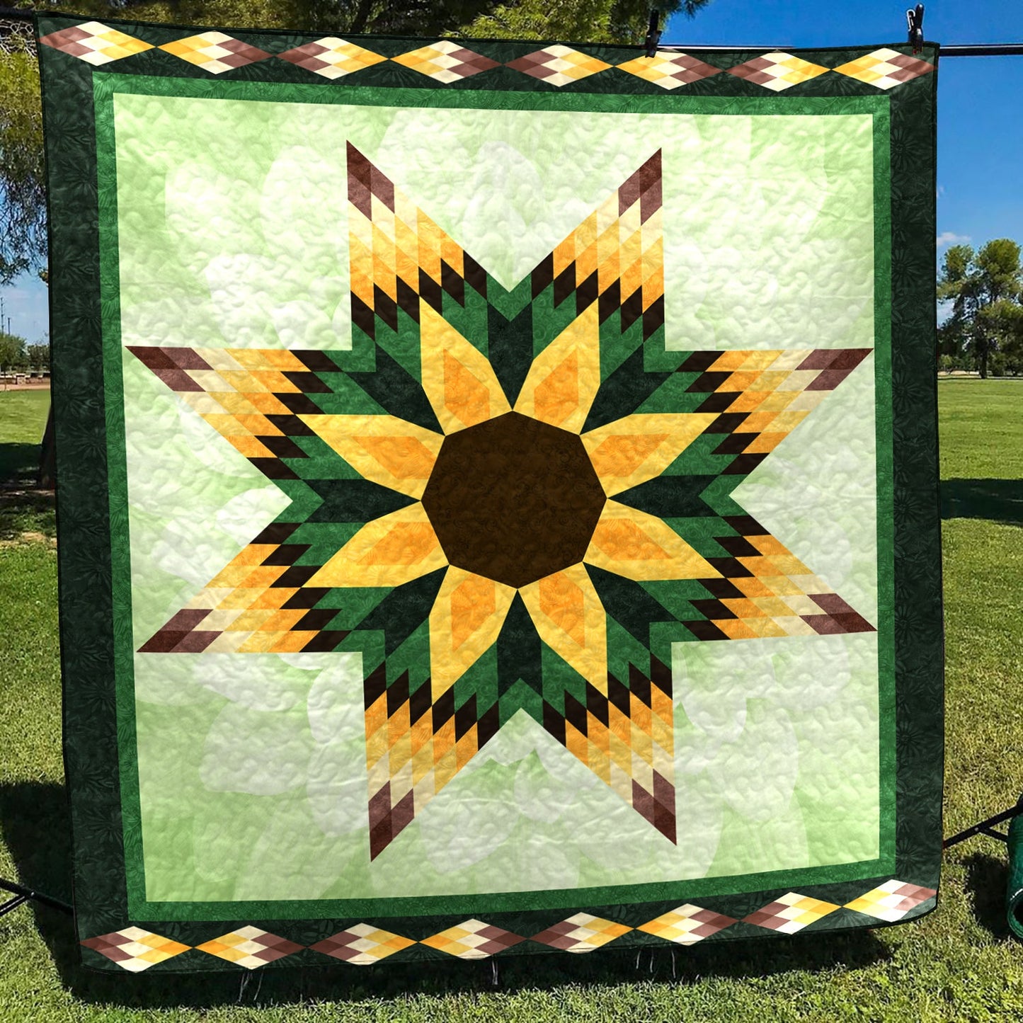 Native American Inspired Star Art Quilt HM07082303BL