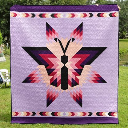 Butterfly Native American Inspired Star Art Quilt HM04082303BL