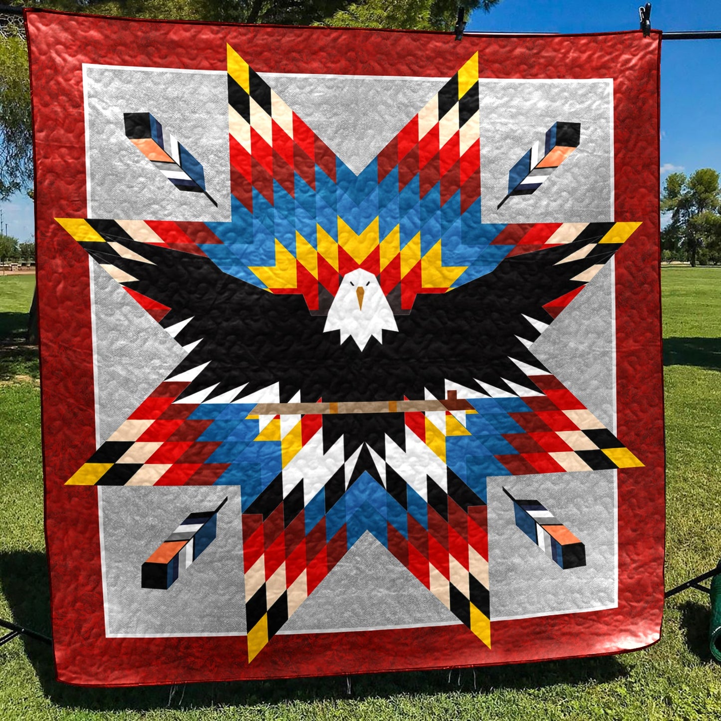 Eagle Native American Inspired Star Art Quilt HM31072301BL