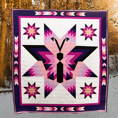 Butterfly Native American Inspired Star Art Quilt HM04082304BL
