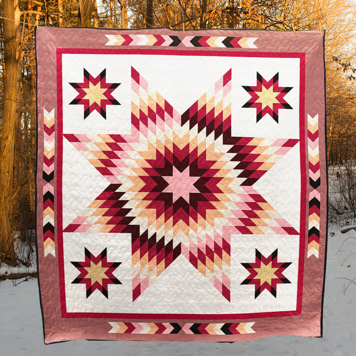 Native American Inspired Star Art Quilt HM04082305BL