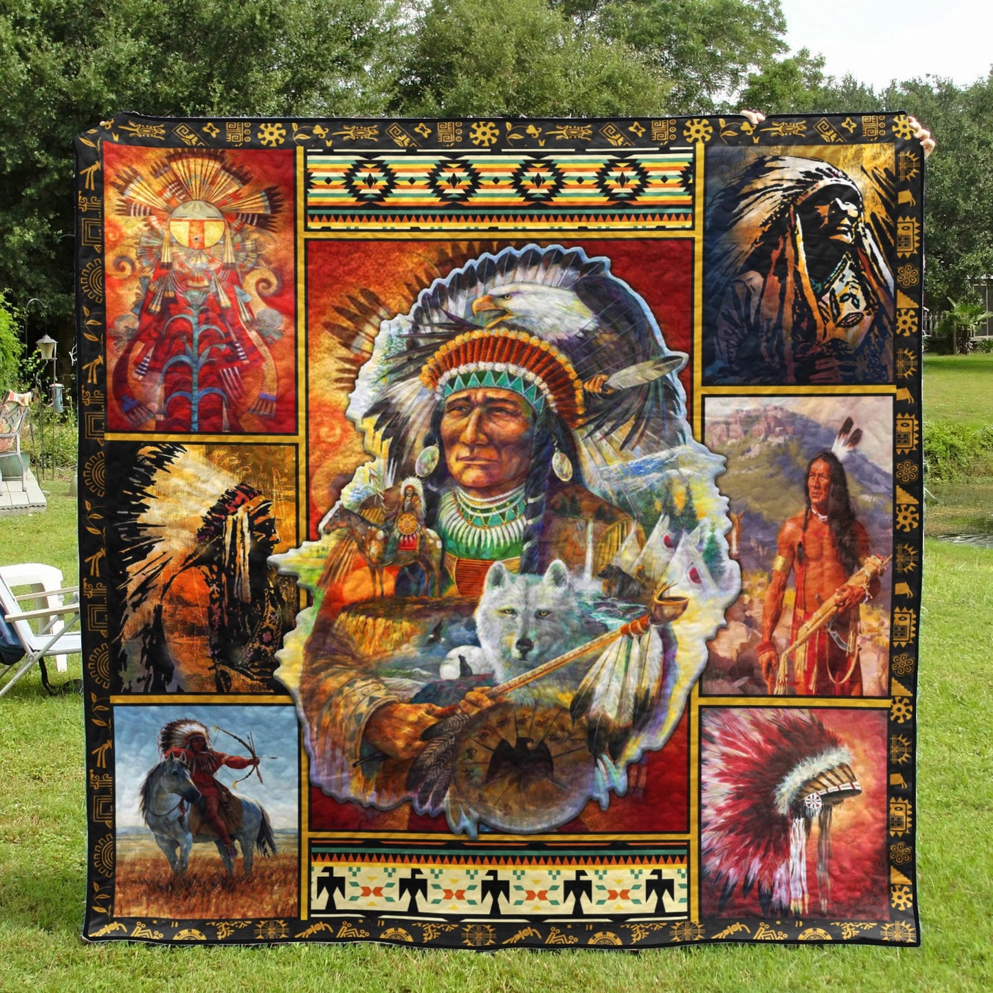 Native American Quilt Blanket HN201206D