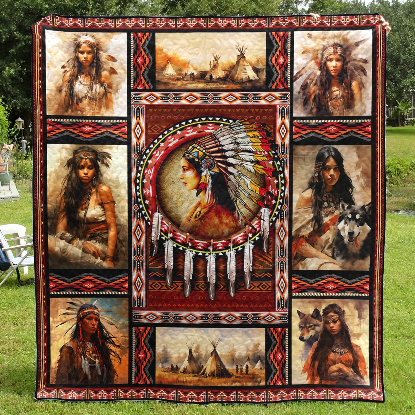 Native American Inspired Art Quilt HT041104