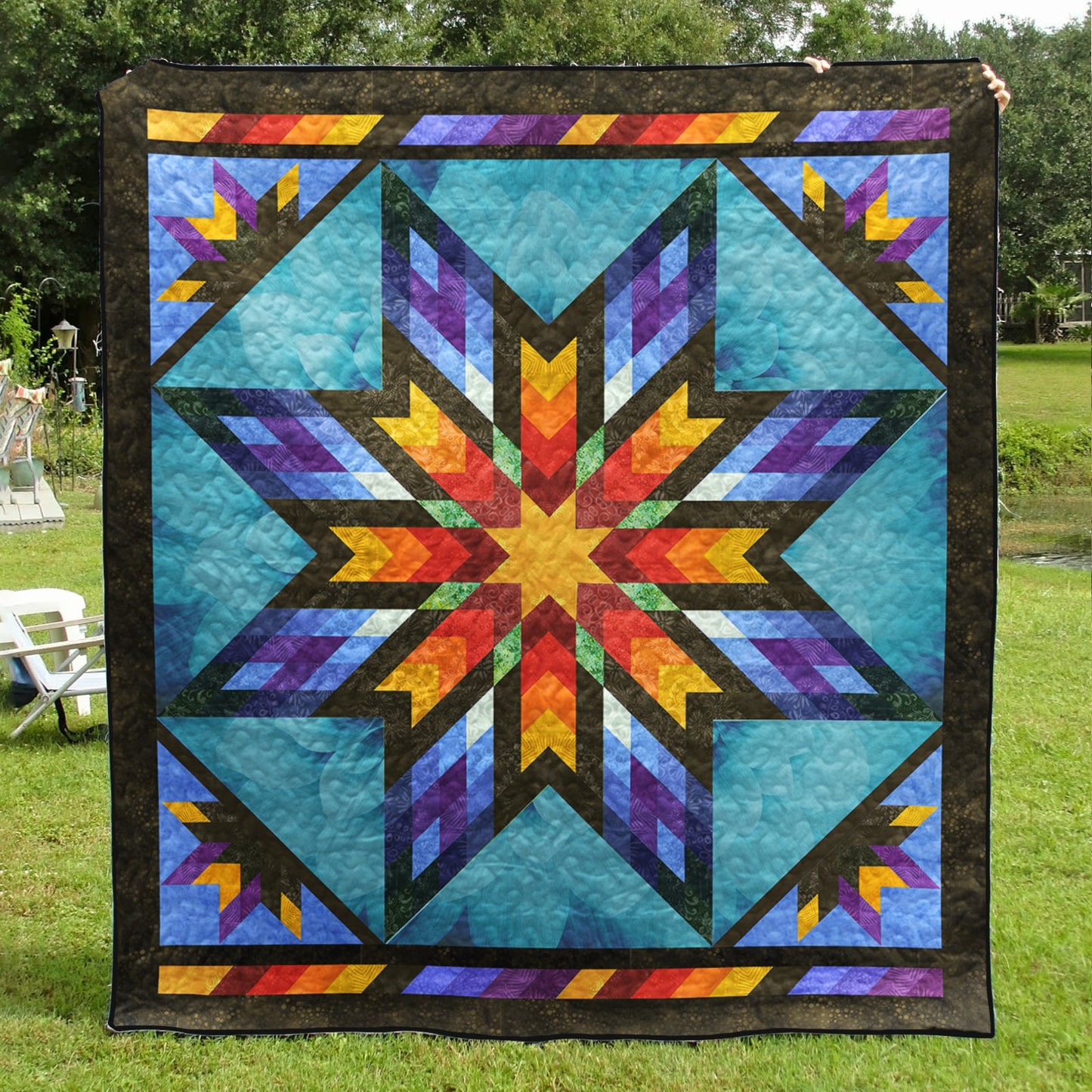 Native American Inspired Star Art Quilt TL03082301BL