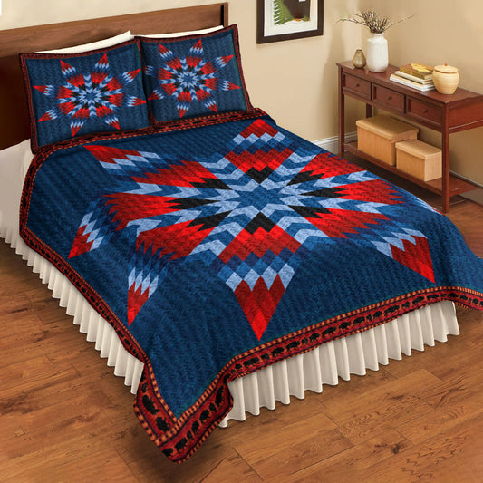 Native American Inspired Star Quilt Bedding Set HN270502MBS