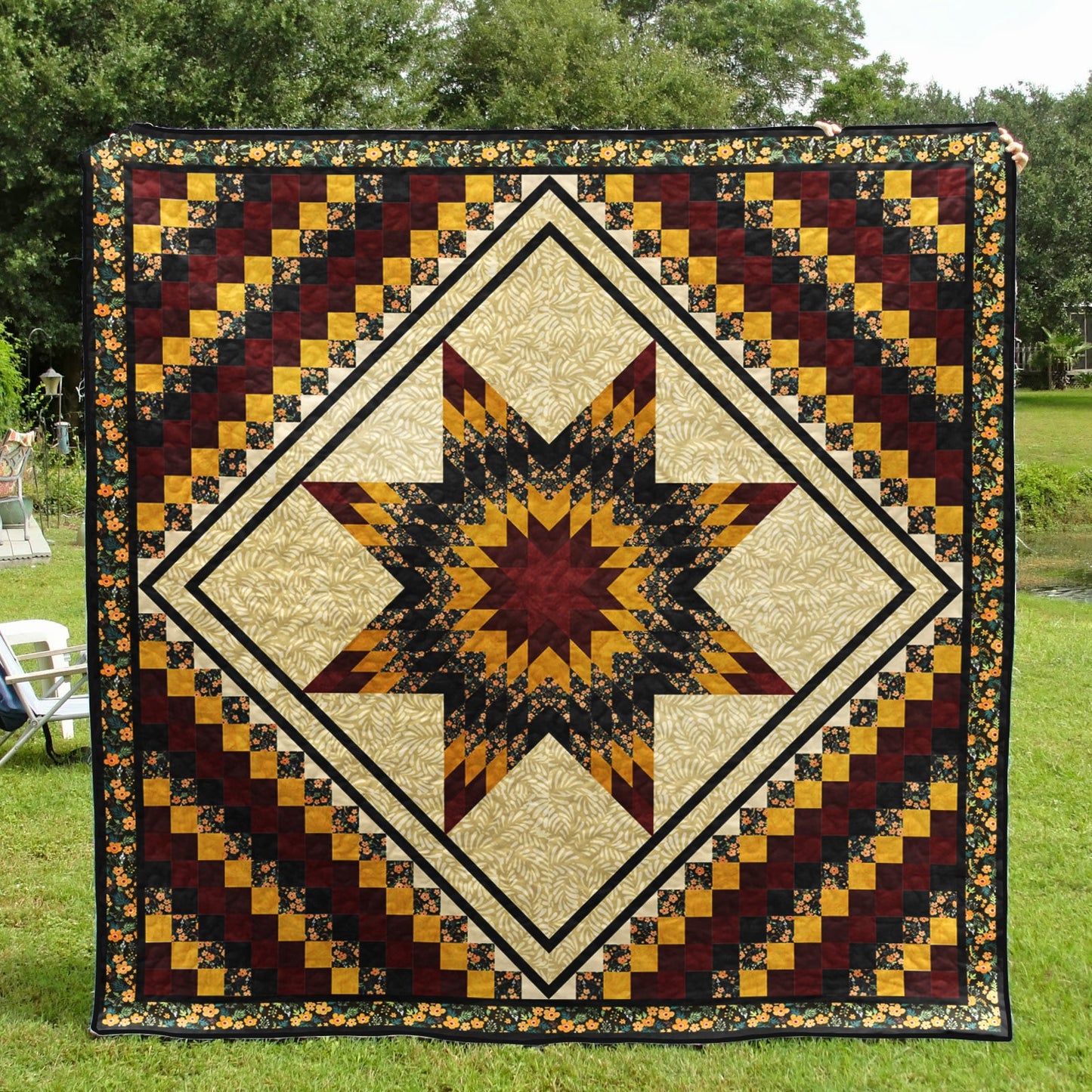 Native American Inspired Star Art Quilt HN280503M