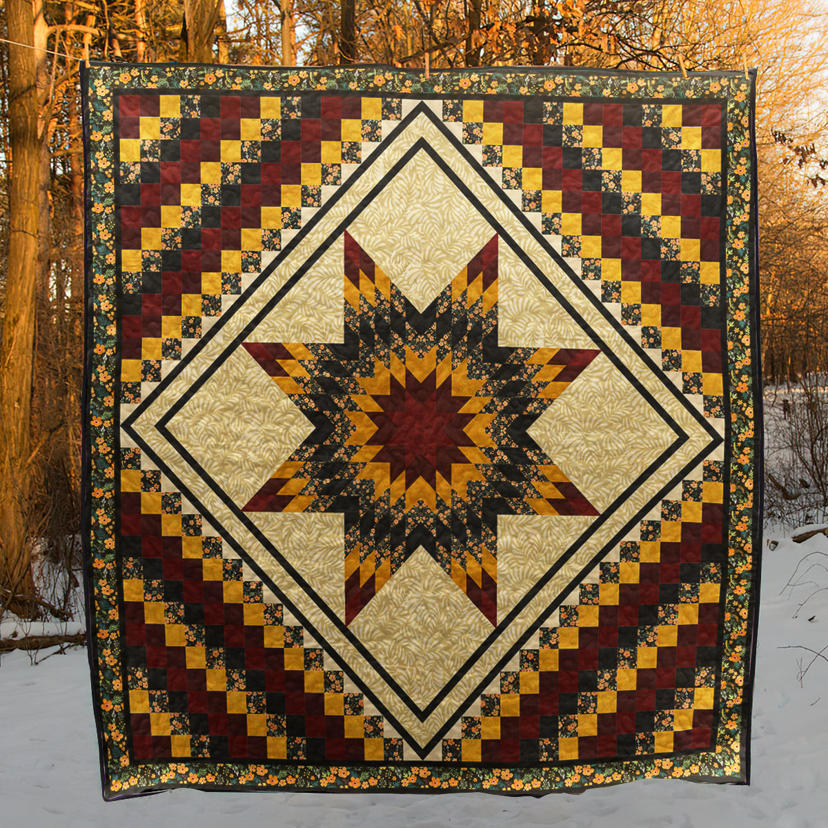 Native American Inspired Star Art Quilt HN280503M
