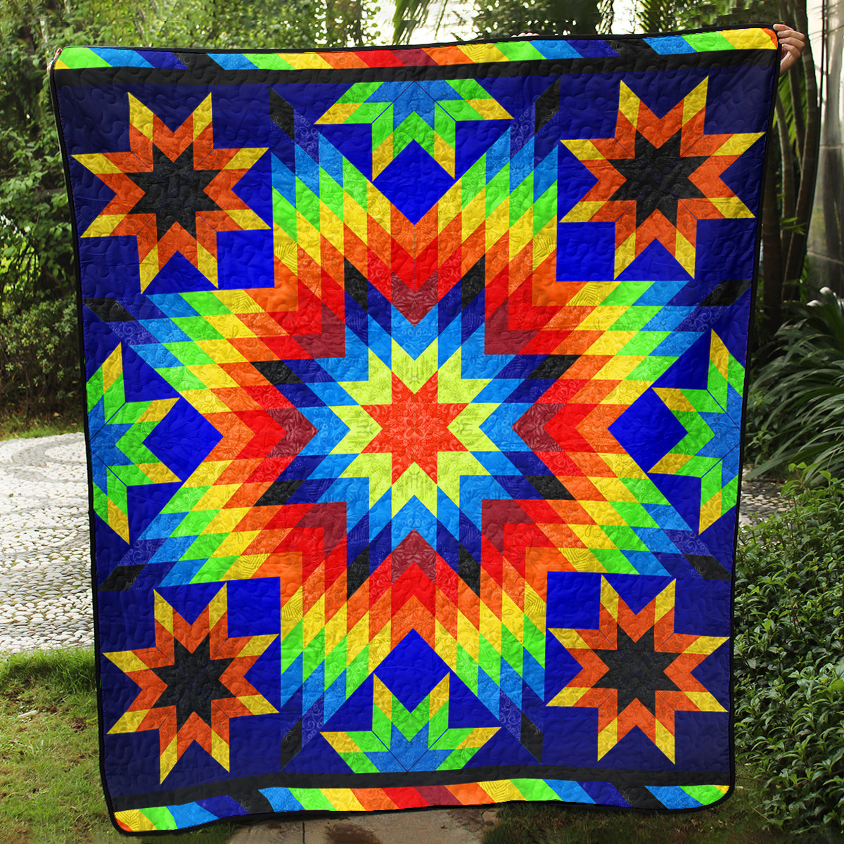 Native American Inspired Star Art Quilt TL03082302BL