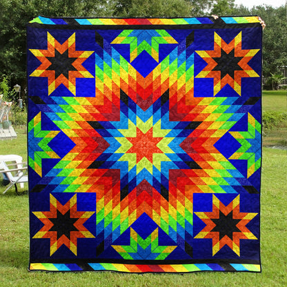 Native American Inspired Star Art Quilt TL03082302BL