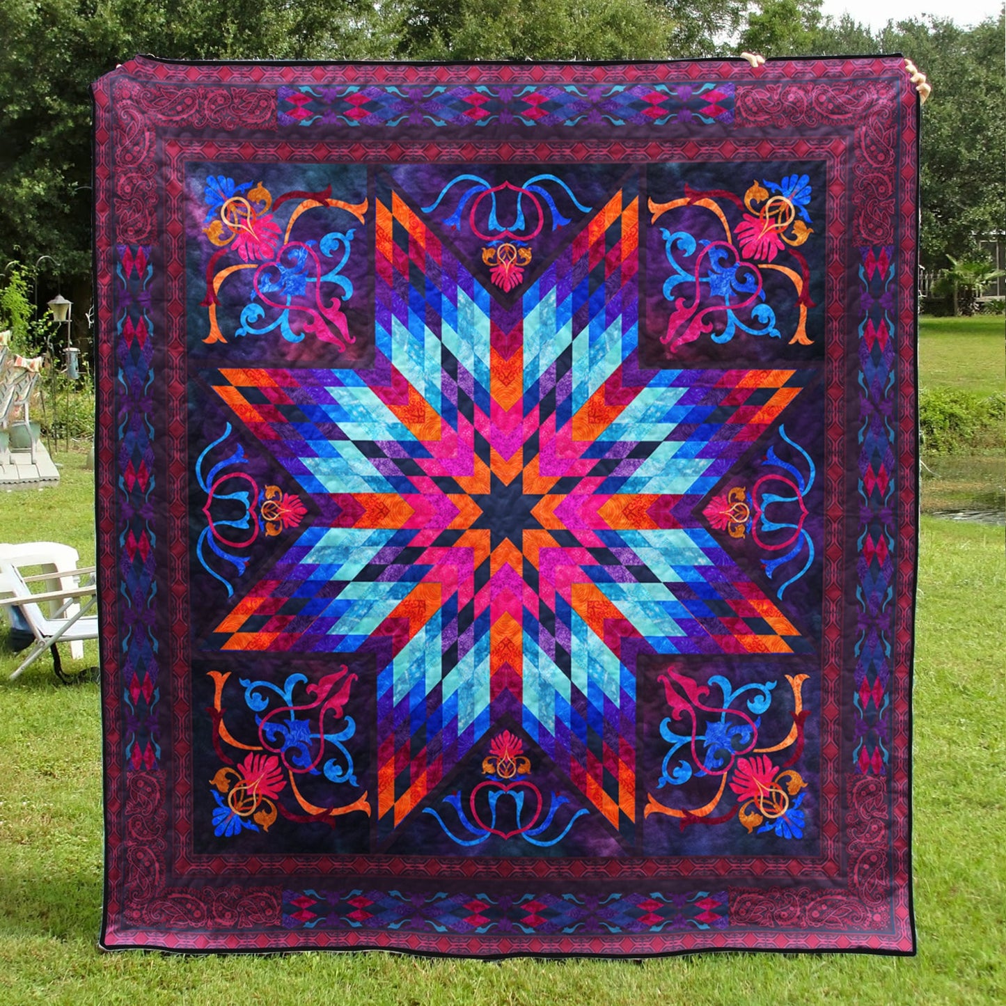 Native American Inspired Star CLA2810352Q Art Quilt