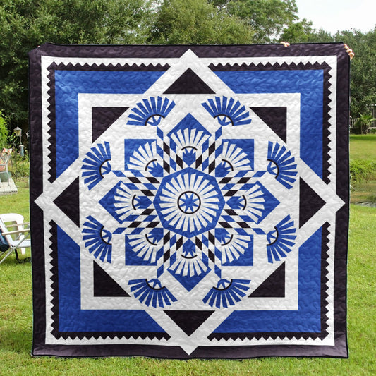 Native American Star In Blue Quilt Blanket TN250506D