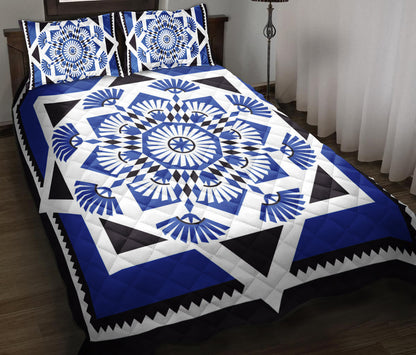 Native American Star In Blue Quilt Bedding Set TN250512D