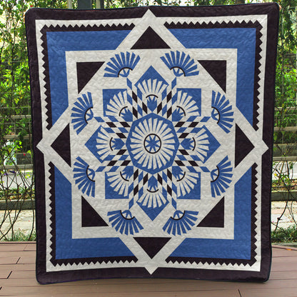 Native American Star In Blue Quilt Blanket TN250506D