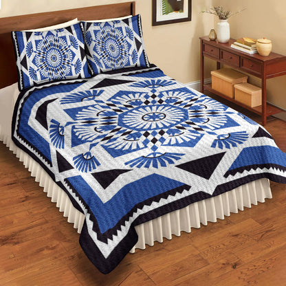 Native American Star In Blue Quilt Bedding Set TN250512D