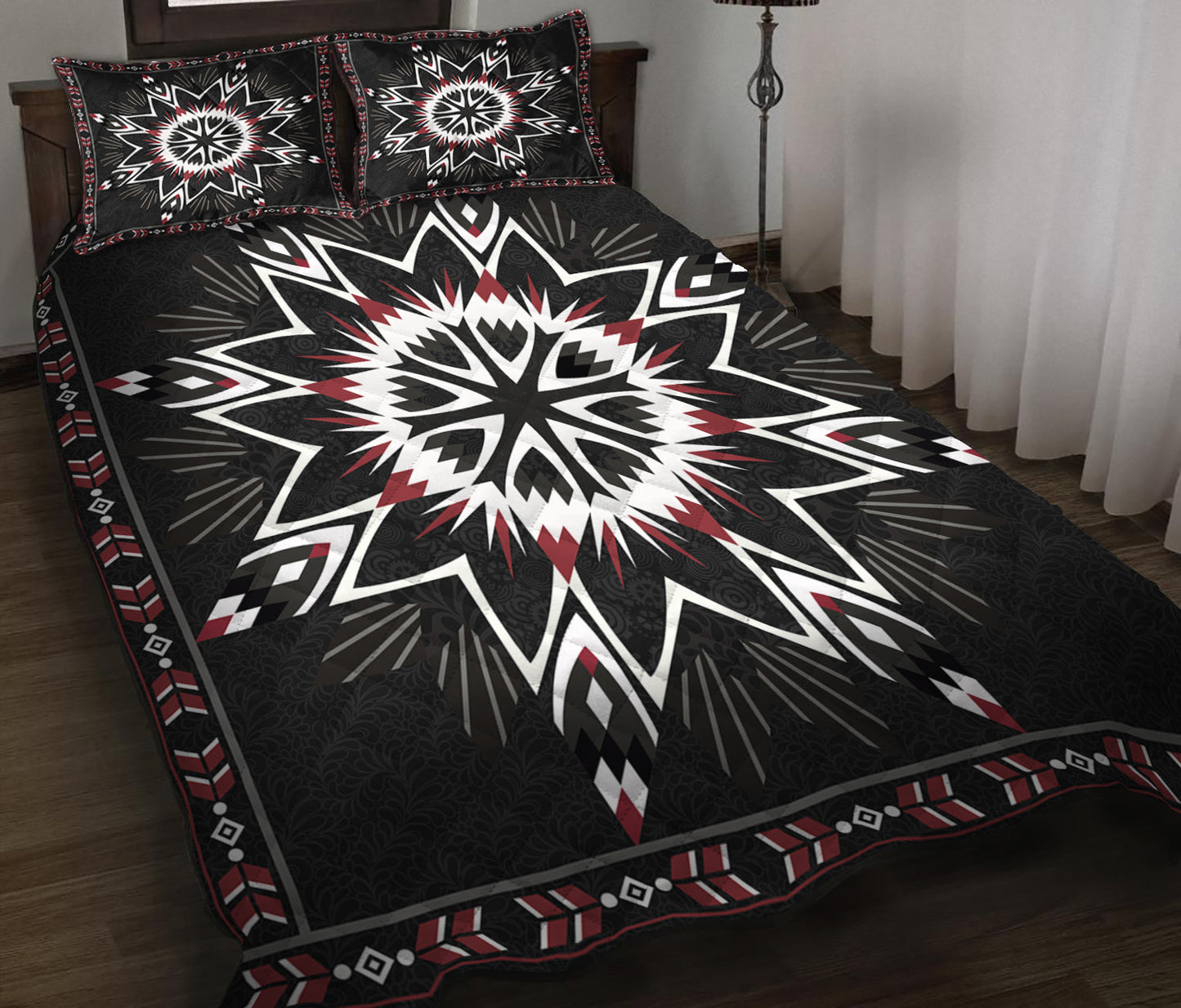 Native American Inspired Star Quilt Bed Sheet HN230503M