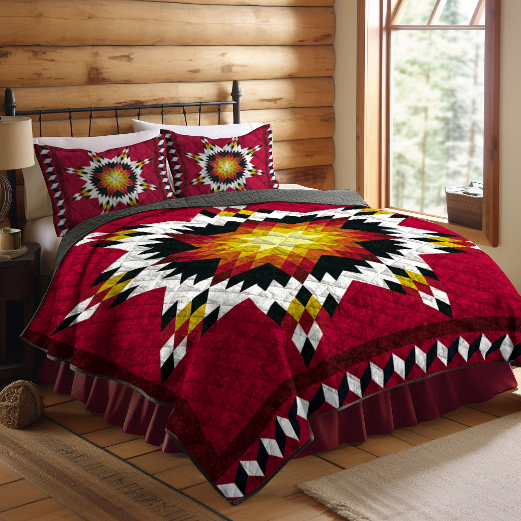 Native American Inspired Star Quilt Bed Sheet HN260503M