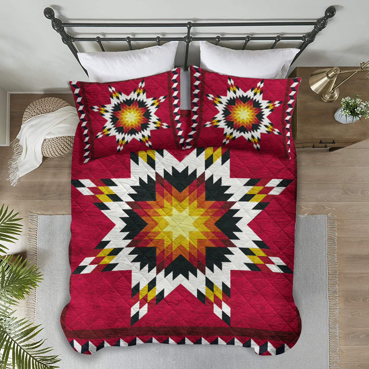 Native American Inspired Star Quilt Bed Sheet HN260503M
