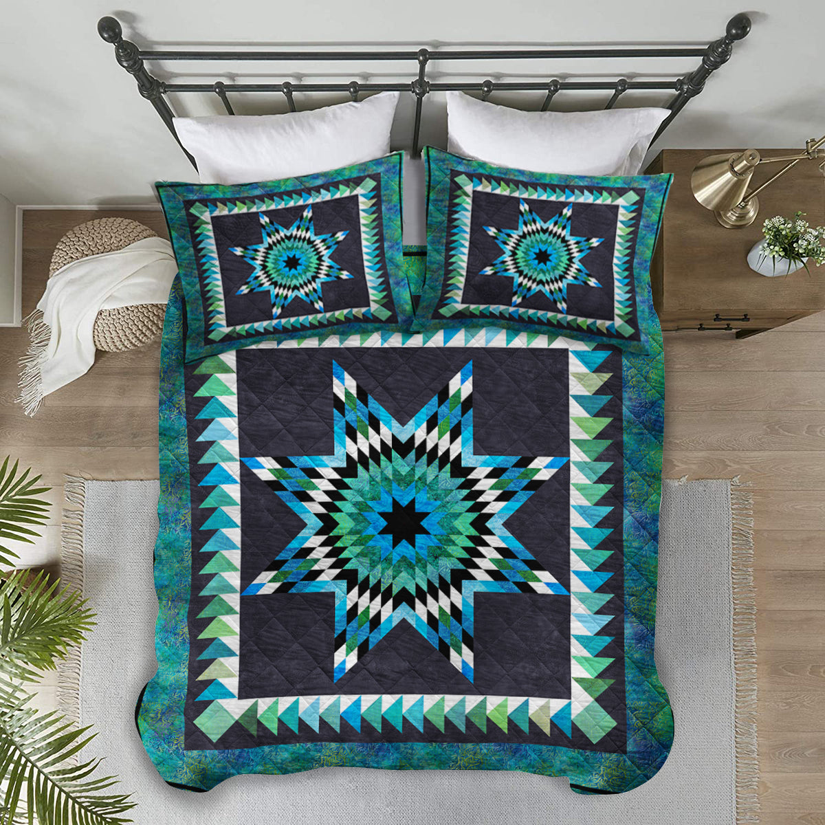 Native American Inspired Star Quilt Bed Sheet HN280504MBS