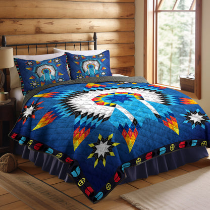 Native American Inspired Star Quilt Bedding Set HN290904