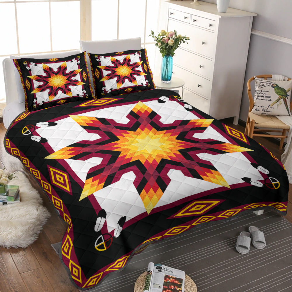 Native American Inspired Star Quilt Bed Sheet HN290905