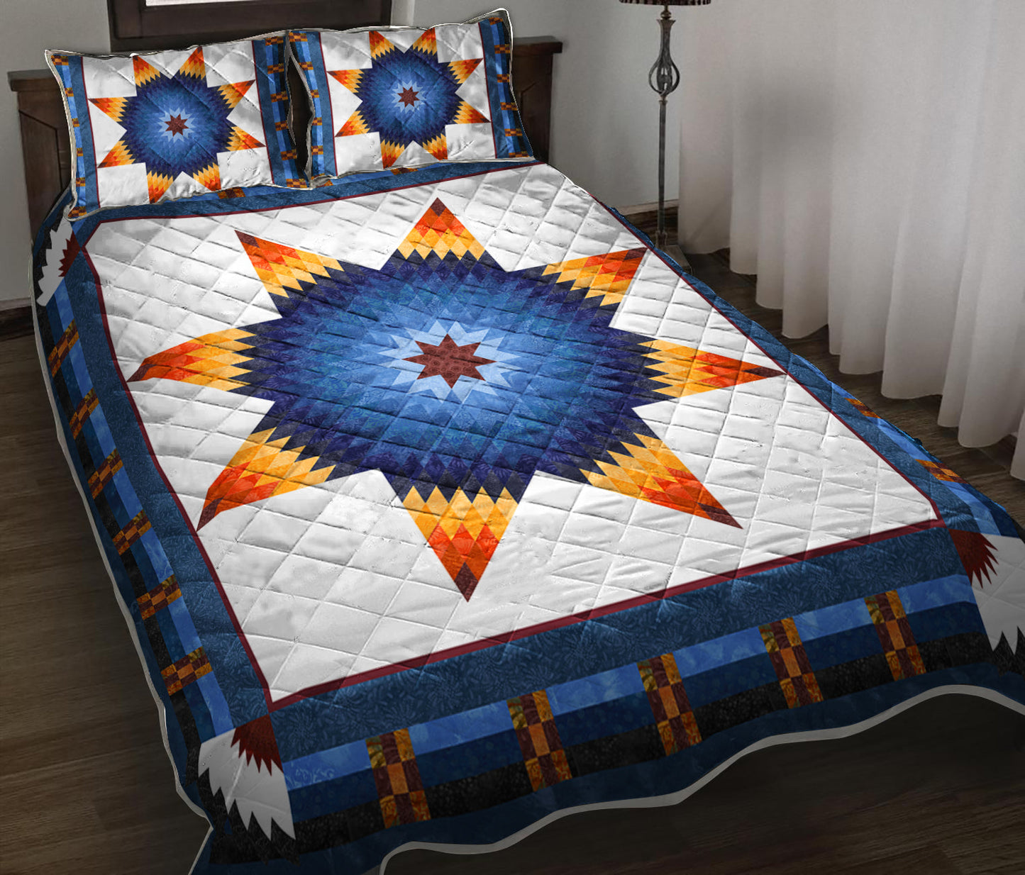 Native American Star Quilt Bed Sheet TL230508Y