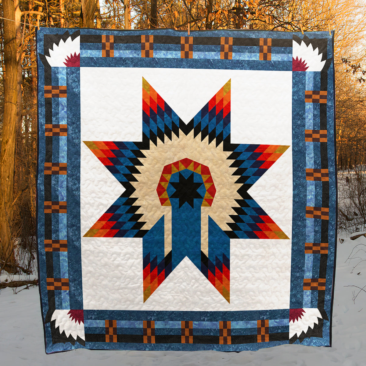 Native American Inspired Star Art Quilt HN250501M