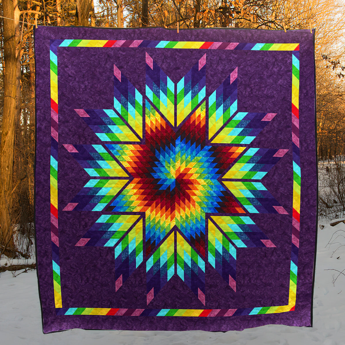 Native American Inspired Star Art Quilt HN250503M