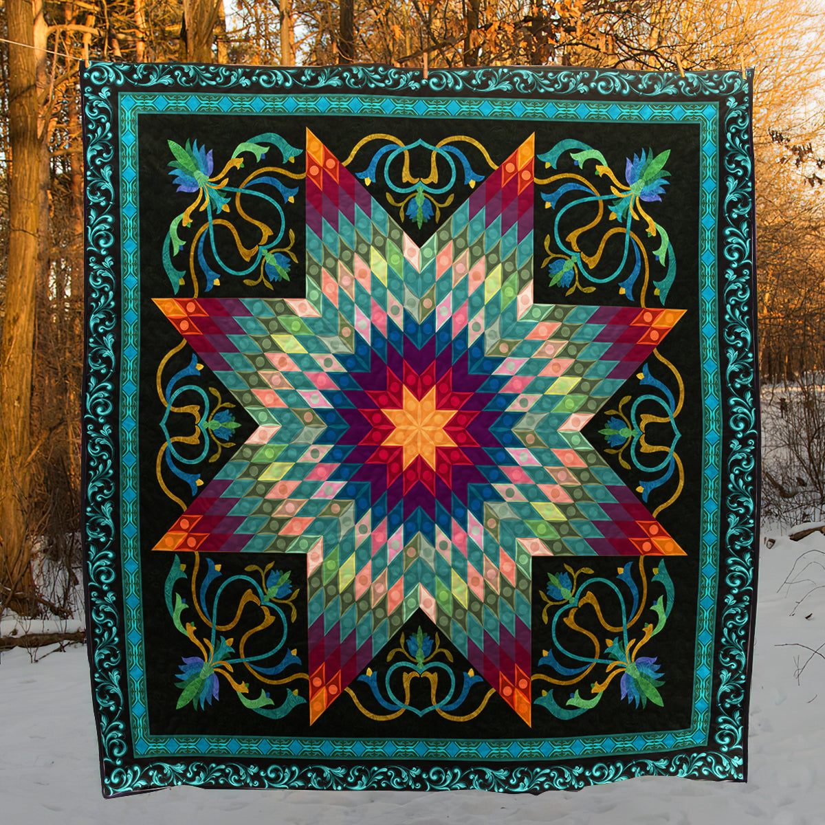 Native American Inspired Star Art Quilt HN260507M