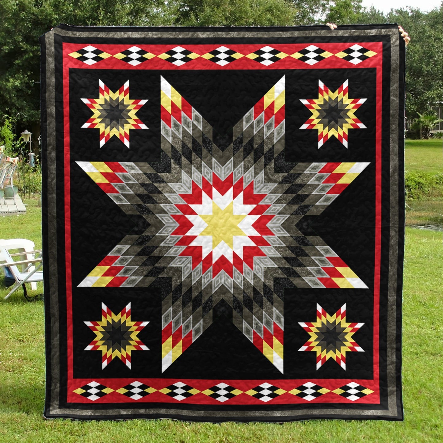 Native American Inspired Star Art Quilt TL240501Y
