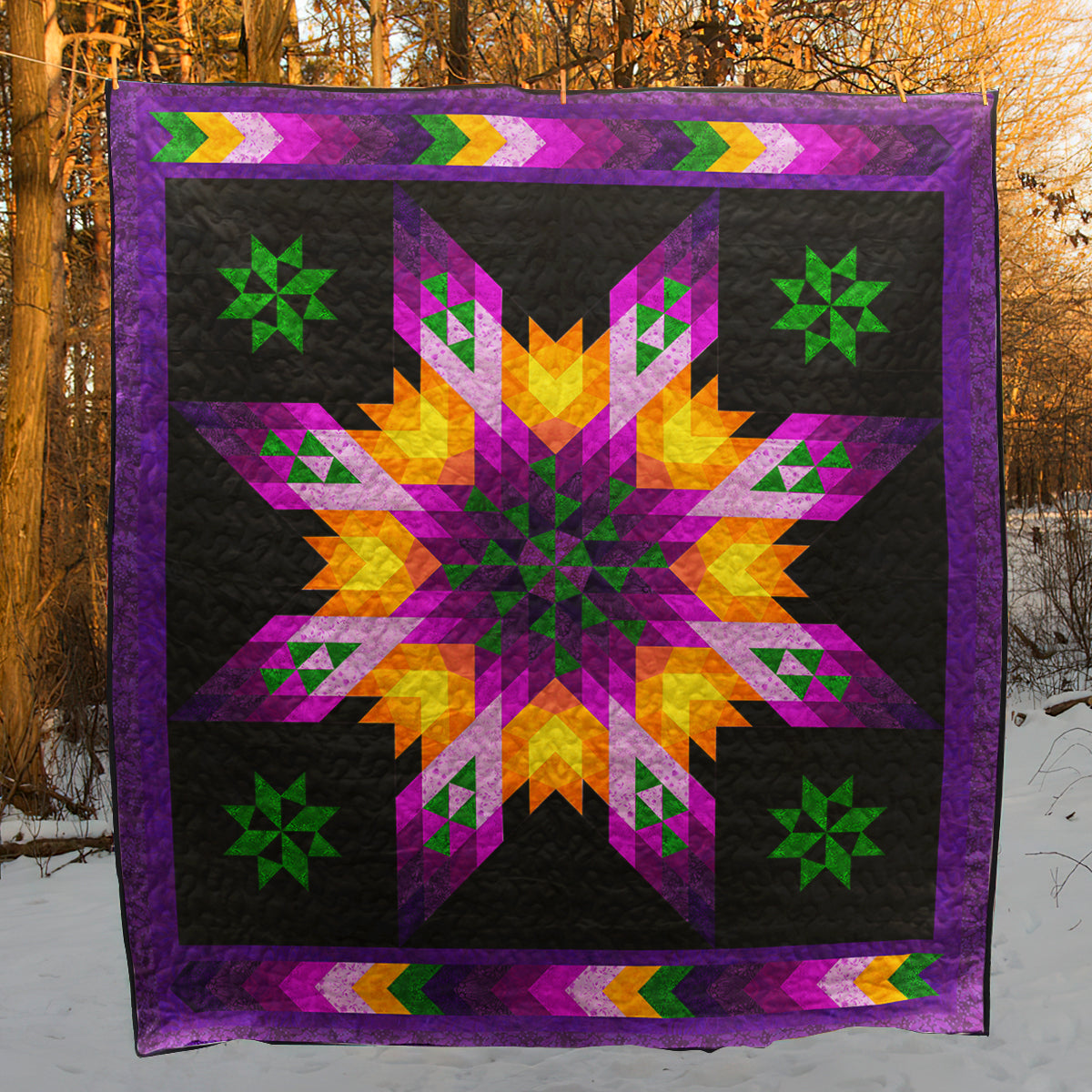 Native American Inspired Star Art Quilt TL300503Y